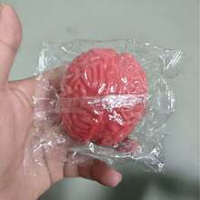 Easy Squeezy Large Brain Squeeze Toy, Soft & Squishy Slow Rebound Stress Ball, Moldable Elastic Sensory Fidget Toy, Novelty Gag Anxiety Relief Toy For Teens And Adults - Multicolor - View 7