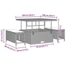 vidaXL Gartensofa-set 13 pcs Schwarz Poly-Rattan - Noir - Voir 9