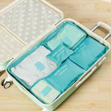 1 Set Of 6pcs Travel Packing Cubes, Large Capacity Organizer Bags - Includes Makeup Bag, Toiletry Bag, Garment Bag, Suitable For Storing Clothes, Shoes, Cosmetics, Electronics, Accessories, Great For Travel, Vacation, Business Trip, Home Organization Graduation Bag For School School Accessories School Stuff - 粉色 - 查看 23