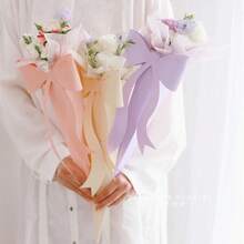 5pcs/Set Single Flower Box, Bouquet Handbag, Floral Art Box, Fairy Wand, Rose Bouquet Packaging Box With Bow - Gift Box - View 4