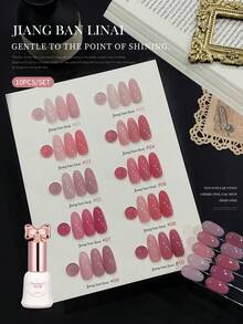 SHANGFEIYA 10ml Nude Pink Glitter Gel Nail Polish 10 Colors Long Lasting UV Gel For Daily & Party Nails 1pc/10pcs - Multicolor - View 14