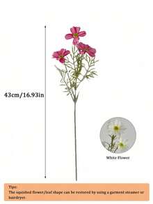 3件組 17英吋人造波斯菊花波希米亞雛菊花束，母親節禮物、生日禮物、情人節禮物、房間裝飾、家居裝飾、新娘花束、婚禮裝飾、戶外裝飾、畢業派對用品 - 彩色 - 查看 3