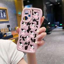 Funda para teléfono con estampado de vaca, lunares y ondas (1 pieza), impresión UV, compatible con iPhone 17/17 Pro Max/16 Pro Max/15 Pro/14 Pro/13 Pro/12 Pro/12/11 - Color 1 - Ver 4