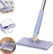 1pcs Mini Mop,Hands-Free Mini Mop Compatible With Face Towels,Hand-Free Wash Rotating Mop,Push-Pull Handle Design Mop,Wet Dry Mops For Floor Cleaning,With 1 Cloth - A - Xem 9