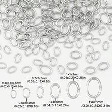 200pcs Stainless Steel Oval Closed Jump Rings, DIY Jewelry Making Supplies For Necklace, Earrings, Accessories, Beading Craft - DIY Stainless Steel Closed-end Ring - View 5