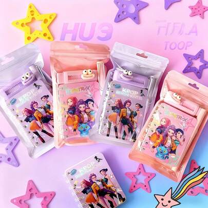 1pc Witch Hunt Themed Birthday Party Decoration K-Pop Girl Group Stationery Set, Practical Student Supplies, Reward Gifts, Birthday Favors, K-POP Gift Children's Holiday Gifts Children's Holiday Gifts(Random Style)