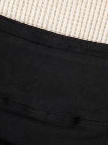 Girls' High Waisted Stretchy Leggings Shorts, Black Elastic Safety Pants For Big Tween Girl Size 7-12, Anti-Chafing Comfortable Inner Wear Tights(YY1374) - Black - View 4