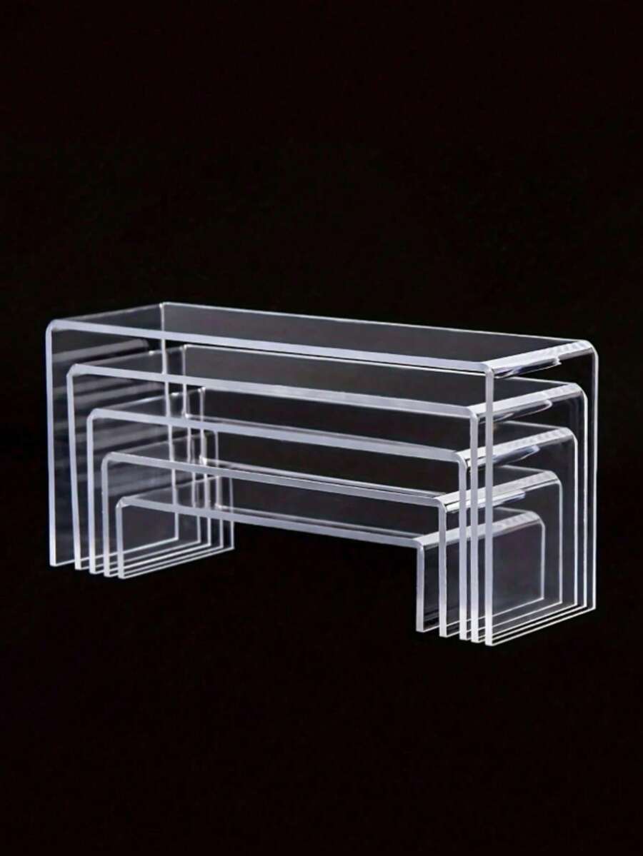 5-Piece Transparent Acrylic Jewelry Display Stand Candy Display Stand Figure Model Storage Rack