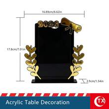 Class Of 2026 DIY Assembled Acrylic Graduation Picture Frame, Arabic Blessing Tabletop Photo Holder For 4‑6 Inch Photos, Graduation Party Table Decoration, Graduation Souvenir Gift For Daughter Son Granddaughter Grandson Home Desk Ornament. - 1PC - View 10