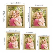 1pc Gold/Silver Photo Frame, Fits 3.5x5", 4x6", 5x7", 6x8", 8x10" Photos, Horizontal Or Vertical Display, Ideal Home Decor For Living Room, Study, Hallway - 1PC - View 5