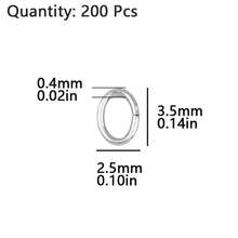 200pcs Stainless Steel Oval Closed Jump Rings, DIY Jewelry Making Supplies For Necklace, Earrings, Accessories, Beading Craft - DIY Stainless Steel Closed-end Ring - View 8