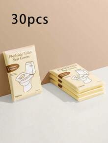 10 piezas/paquete Cubiertas desechables para asiento de inodoro, material de papel, impermeables, área de cobertura extendida, adecuadas para hoteles, lugares públicos, viajes, clubes de ocio y uso doméstico, decoración de baño, decoración de otoño - Multicolor - Ver 16