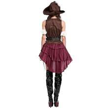 Vintage Medieval Women Pirate Costume, Sexy Adult Women Pirate Outfit, Gothic Cosplay Party Performance Costume - Multicolor - View 6