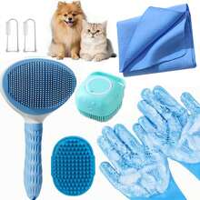 2-In-1 Silicone Pet Bath Massage Brush, Gentle Pet Beauty And Cleaning Tool, Suitable For Cats And Dogs, Small Animal Brushes, Silicone Material, Pet Care Products - Multicolor - View 4
