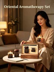 Luxury Aroma Diffuser And Scented Candle Gift Set, Natural Plant Essential Oils And Soy Wax Aromatherapy Kit, Smokeless Long-Lasting Fragrance For Home, Bedroom, Living Room And Office, Suitable As Premium Gift For Birthday, Holiday, Housewarming And Wedding - Gift Box - View 8