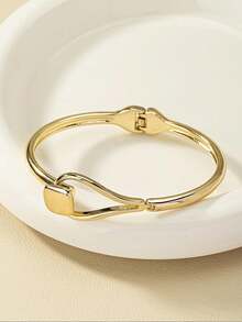 Brazalete de metal con abertura minimalista - Pulsera de metal de resorte - Ver 7