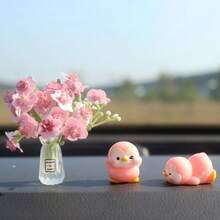 2026 New Cute Penguin Mini Car Decor, Lovely Interior Ornament For Dashboard, Pink Color Ideal Gift - A - View 2