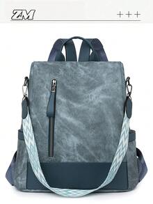 Premium Anti-Theft Women's Backpack; Latest Personalized Casual Soft Leather Women's Backpack; Large Capacity Expandable Multi-Function Travel Backpack; Multipurpose Student Backpack - Multicolor - View 8