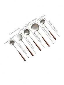 WGROOM 5pcs Stainless Steel Kitchen Utensil Set With Wooden Handles, Cookware For Home, Outdoor, Kitchen, Dining, Birthday, Yard - Multicolor - View 10
