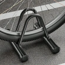Suporte de Bicicleta - Suporte de Armazenamento de Bicicleta de Aço para Uso Interno/Externo para Bicicletas de Montanha e Bicicletas de Estrada - Suporte de Pneu para Caminhões - Preto - Visão 3