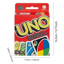 UNO - 经典颜色数字配对卡牌游戏 - 112张卡牌 - 可自定义和可擦除的百搭牌 - 包含特殊功能牌 - 适合7岁以上儿童 - 彩色 - 查看 2