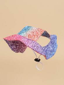 1 pieza Sombrero de sol de poliéster lindo y a prueba de viento, diseño con orejas expuestas, ajustable para evitar la pérdida de cabello, adecuado para que perros pequeños lo usen al aire libre todo el año - Multicolor - Ver 7