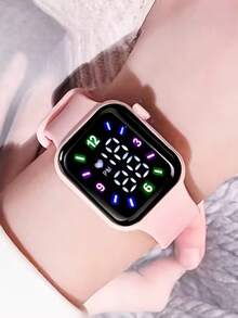 Multi-Piece Set, Fashionable Minimalist Astronaut Pattern LED Digital Watch Set, Silicone Strap, Non-Rechargeable Battery, Excellent Back-To-School Gift For Teenagers, Suitable For Casual Daily Wear, Birthday Parties, Festivals, Christmas, Valentine's Day Special Offer - Multicolor - View 10