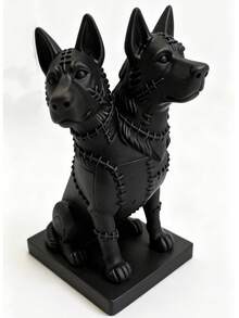 Tượng chó ba đầu Cerberus phong cách Gothic mới, tượng nhỏ màu đen hoặc trắng, trang trí bàn làm việc, bảng điều khiển ô tô, Halloween, điểm nhấn trang trí nhà theo phong cách Gothic, màu ngẫu nhiên, quà tặng ngày lễ. - 1PC - Xem 21