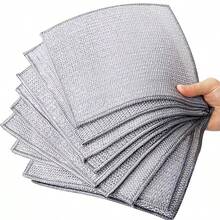 30pcs Magic Cleaning Cloth Thickened Double -Sided Metal Steel Wire Rags Kitchen Dish Pot Washdishing Cloths Towel Clean Tools - Silver Thread - View 9
