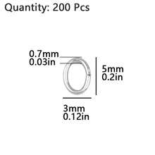 200pcs Stainless Steel Oval Closed Jump Rings, DIY Jewelry Making Supplies For Necklace, Earrings, Accessories, Beading Craft - DIY Stainless Steel Closed-end Ring - View 20