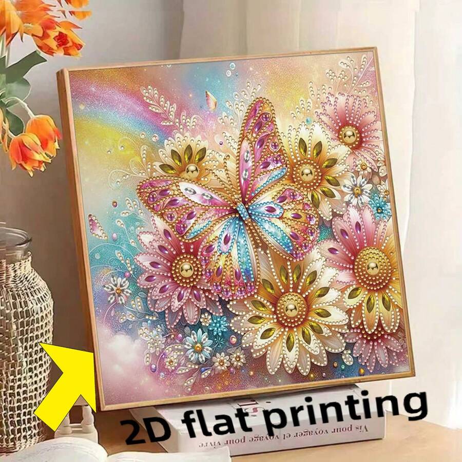 1pc Diamond Painting Kit, European Style Holiday Gift, Diamond Embroidery Craft, Create Your Own Masterpiece, Suitable For Beginners, Vintage European Minimalist Design, Desktop Or Wall Decor - No Frame - View 1