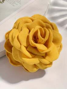 1个布艺3D玫瑰花发夹，玫瑰花造型发饰，适合日常佩戴和优雅的户外场合。 - 彩色 - 查看 10