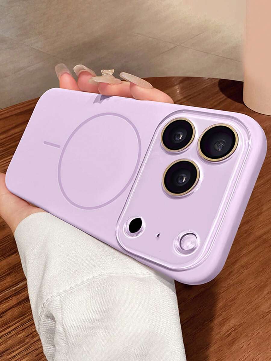 Ốp lưng điện thoại silicon mềm cao cấp, từ tính, sạc không dây, tương thích với iPhone 17Pro Max 17Pro 17 16 15 14 13 Pro Max, có nắp lưng bảo vệ ống kính từ tính.