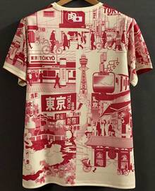 2026 Japan Tokyo Street Style Soccer Jersey, Cultural Print Unisex Football Top, Couple Matching Streetwear, Perfect Gift For Sports & Culture Fans, Gym Athletic Top - 預設 - 查看 2