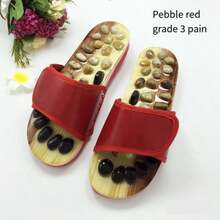 Dép massage chân với đá cuội, dép massage bấm huyệt bàn chân cho nam và nữ, dép massage tại nhà và phòng tắm. - màu đỏ - Xem 10