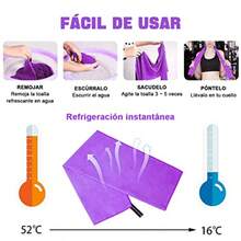 Toalla Deportiva EASYTAO Toalla Microfibra 3PCS Toalla Gym Suave y Ligero para Natacion Deporte Baño Viajes Yoga Etc con Una Bolsa 3 Tallas 76 * 152cm+40 * 80cm+30 * 30cm Violeta - Violeta - Ver 4