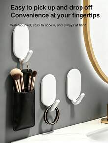 Strong Adhesive Door Back Hook, No Punching Self-Adhesive Hook, Sticky Hook, With Stylish And Practical Light Luxury Wall Mounted Hooks, Adhesive Hooks Heavy Duty Wall Hooks Waterproof Hooks For Hanging Coat, Clothes Hooks, Plants Hooks, Gardening Tools Hooks, Kitchenware, Pans Hooks, Pots Hooks, Utensils Hooks, Spoons Hooks - View 2
