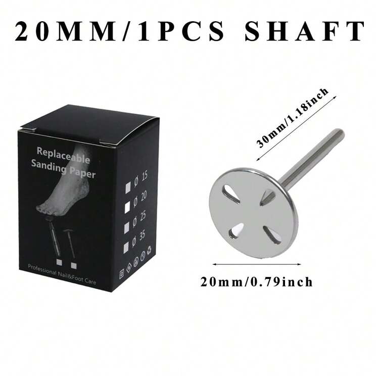 1 trục thép không gỉ 15/20/25/35mm, dùng để thay thế đĩa mài, máy mài móng tay, đầu thay thế cho dũa chân. - màu đen - Xem 8