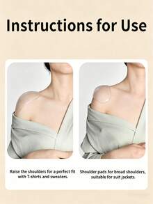 Smooth Shoulder Round Shoulder Savior! Invisible Silicone Shoulder Pads, Right Angled Shoulder, Suit Shirts, T-Shirts, Sweaters, Wedding Dresses, Hanfu, Photography, Daily Commuting, Dating, Ultra-Thin, Seamless Self-Adhesive Shoulder Pads - Multicolor - View 5