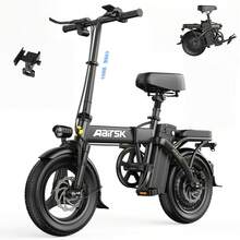 Adult Folding Electric Bicycle, 500W Motor, 48V 15AH Battery, 32 Mph, 14-Inch X 4.0-Inch Tires, Suitable For Daily Commuting And Regular City Riding. - GS3//Max - 查看 1