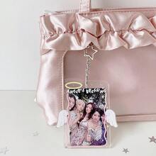 Hộp đựng thẻ INS Angel Heart chấm bi, hộp bảo vệ ảnh chụp lấy liền 3 inch dành cho học sinh, phụ kiện trưng bày thẻ treo bằng acrylic hình ngôi sao thần tượng. - Hình chữ nhật - Xem 8