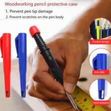 5pcs High Quality Carpenter Pencils, Able To Leave Deep Marks, Built-In Sharpener, Clip Included. Suitable For Woodworkers And Construction Workers. - Multicolor - View 8
