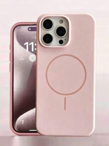 Ốp lưng silicon lỏng từ tính cho iPhone 16 Pro Max - Màu hồng nhạt - Xem 2