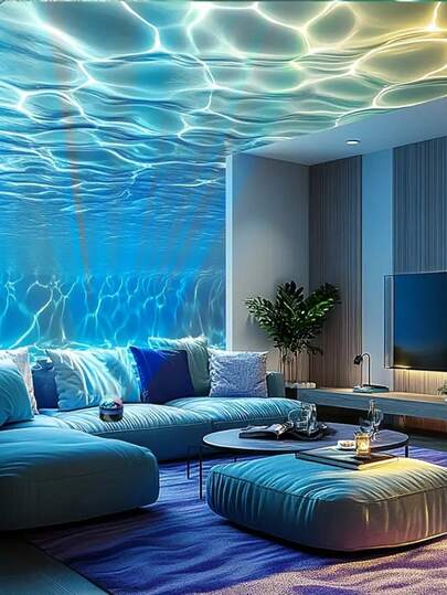 Đèn ngủ chiếu hình gợn sóng nước mê hoặc, đèn LED sóng biển 16 màu có điều khiển từ xa, đèn chiếu sáng dịu nhẹ USB cho phòng ngủ, trang trí phòng đẹp mắt, món quà hoàn hảo cho thanh thiếu niên và người lớn.