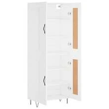 vidaXL Highboard Weiß 69,5x34x180 Cm Holzwerkstoff - Blanco - Ver 4
