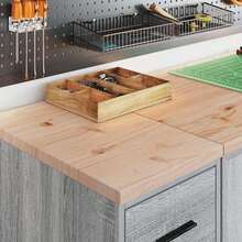 vidaXL Garagen-Aufbewahrungsschrank Grau Sonoma Massivholz Kiefer - Gris - Voir 3