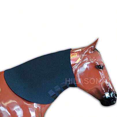 Black Heavy Duty Horse Neoprene Neck Sweat Wrap Grooming Tack