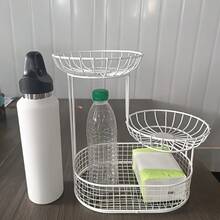 Senmeo 1Pc 3-Tier Metal Fruit Basket, Anti-Wobble Sturdy Storage Rack, Kitchen/Living Room/Party Display, Mother's Day - Vàng - Xem 8