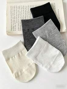 1/5双装多功能网眼半掌袜，隐形船袜，防滑硅胶设计，轻薄透气，适合春夏穿着。 - 彩色 - 查看 15