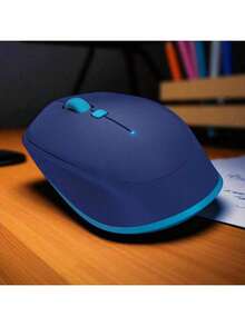 DEMTECH Portable Blue Wireless Mouse With Universal Bluetooth Connection, Compatible With Computers, Laptops And Tablets, Ergonomic Design For Right-Handed Users, High-Precision Optical Sensor With 1000 DPI - View 5